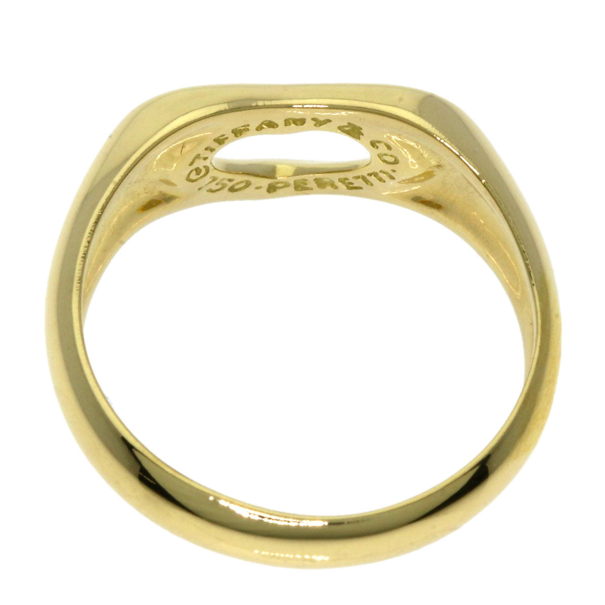 TIFFANY&Co. Open heart Ring K18 Yellow Gold Ladies [Used]