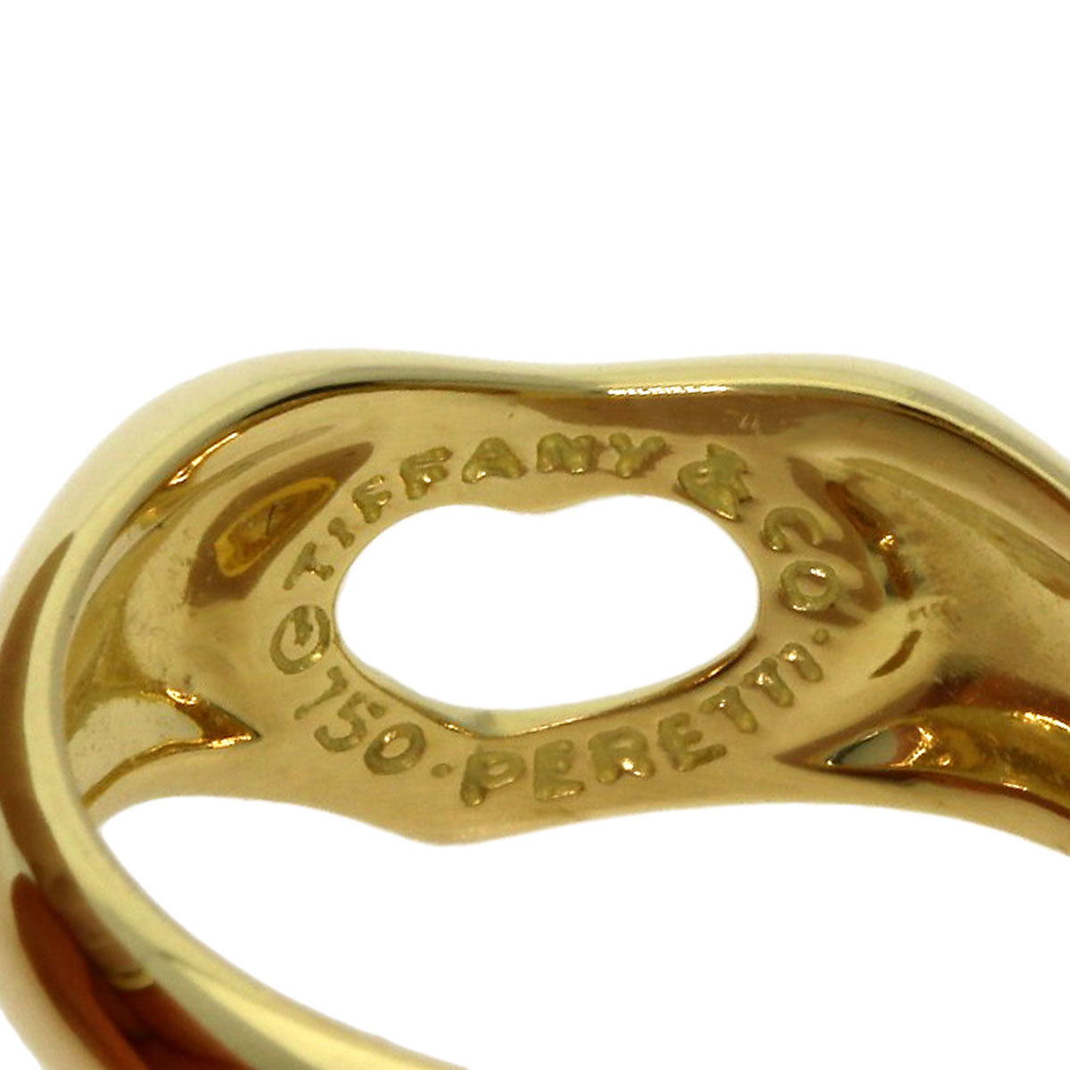 TIFFANY&Co. Open heart Ring K18 Yellow Gold Ladies [Used]