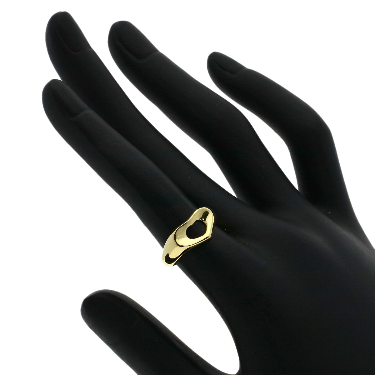 TIFFANY&Co. Open heart Ring K18 Yellow Gold Ladies [Used]