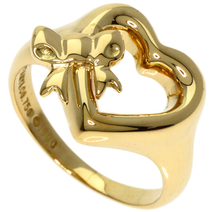 TIFFANY&Co. Heart ribbon Ring K18 Yellow Gold Ladies [Used]
