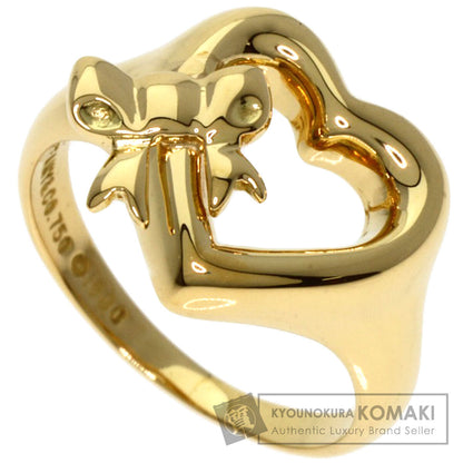 TIFFANY&Co. Heart ribbon Ring K18 Yellow Gold Ladies [Used]