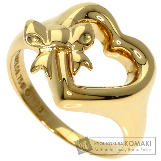 TIFFANY&Co. Heart ribbon Ring K18 Yellow Gold Ladies [Used]