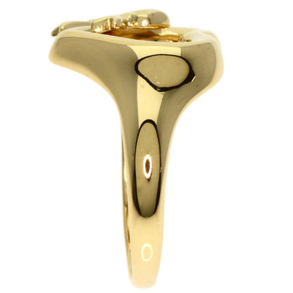 TIFFANY&Co. Heart ribbon Ring K18 Yellow Gold Ladies [Used]