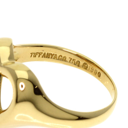 TIFFANY&Co. Heart ribbon Ring K18 Yellow Gold Ladies [Used]