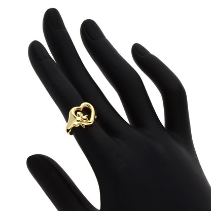 TIFFANY&Co. Heart ribbon Ring K18 Yellow Gold Ladies [Used]