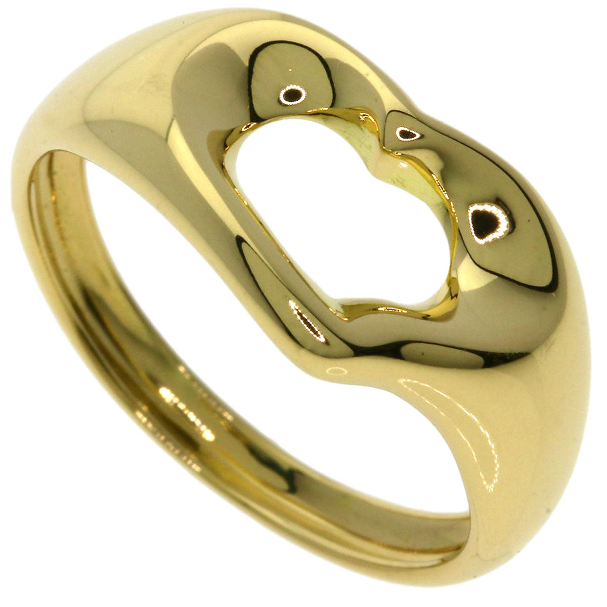 TIFFANY&Co. Open heart Ring K18 Yellow Gold Ladies [Used]