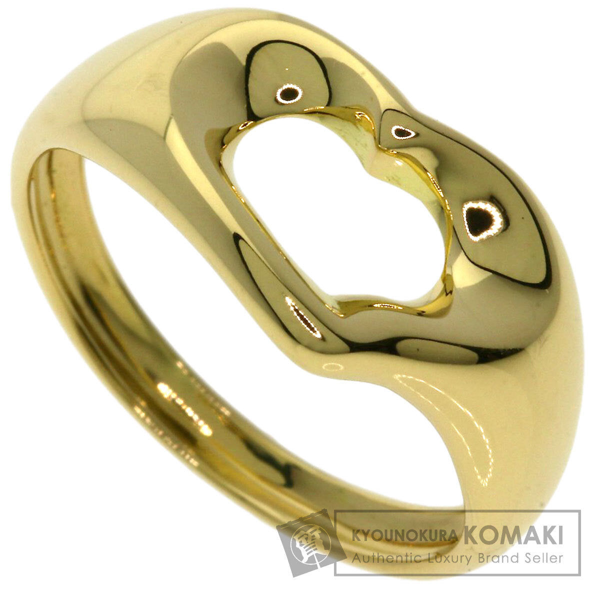 TIFFANY&Co. Open heart Ring K18 Yellow Gold Ladies [Used]
