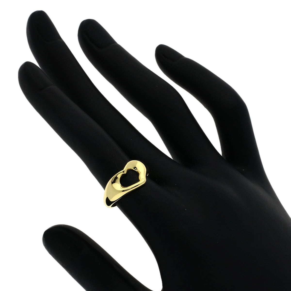 TIFFANY&Co. Open heart Ring K18 Yellow Gold Ladies [Used]