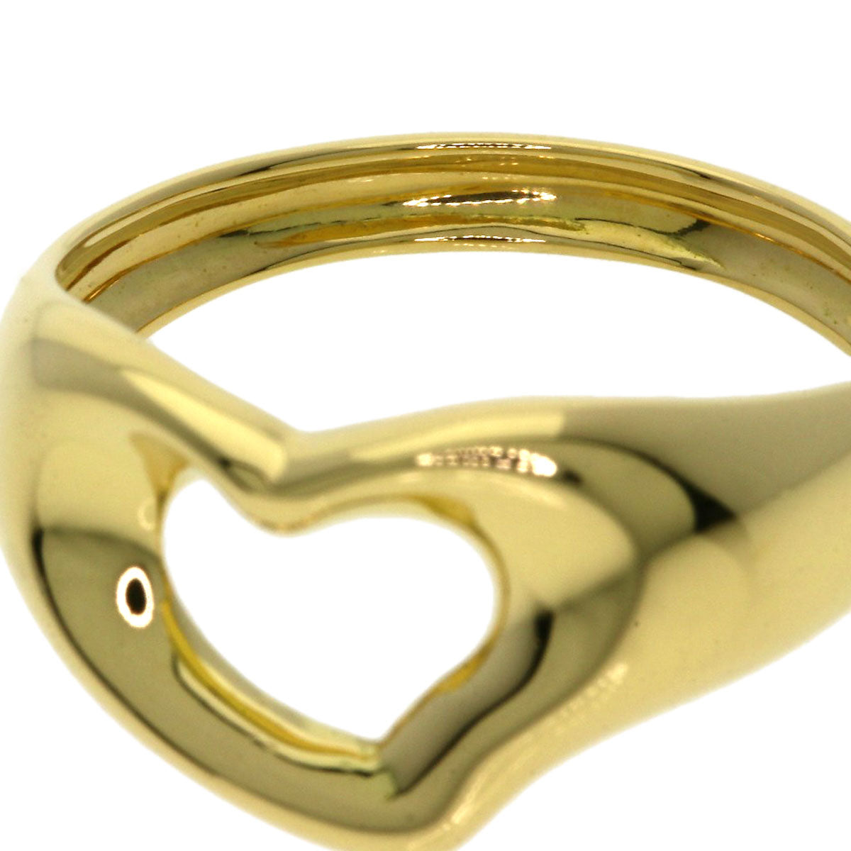 TIFFANY&Co. Open heart Ring K18 Yellow Gold Ladies [Used]