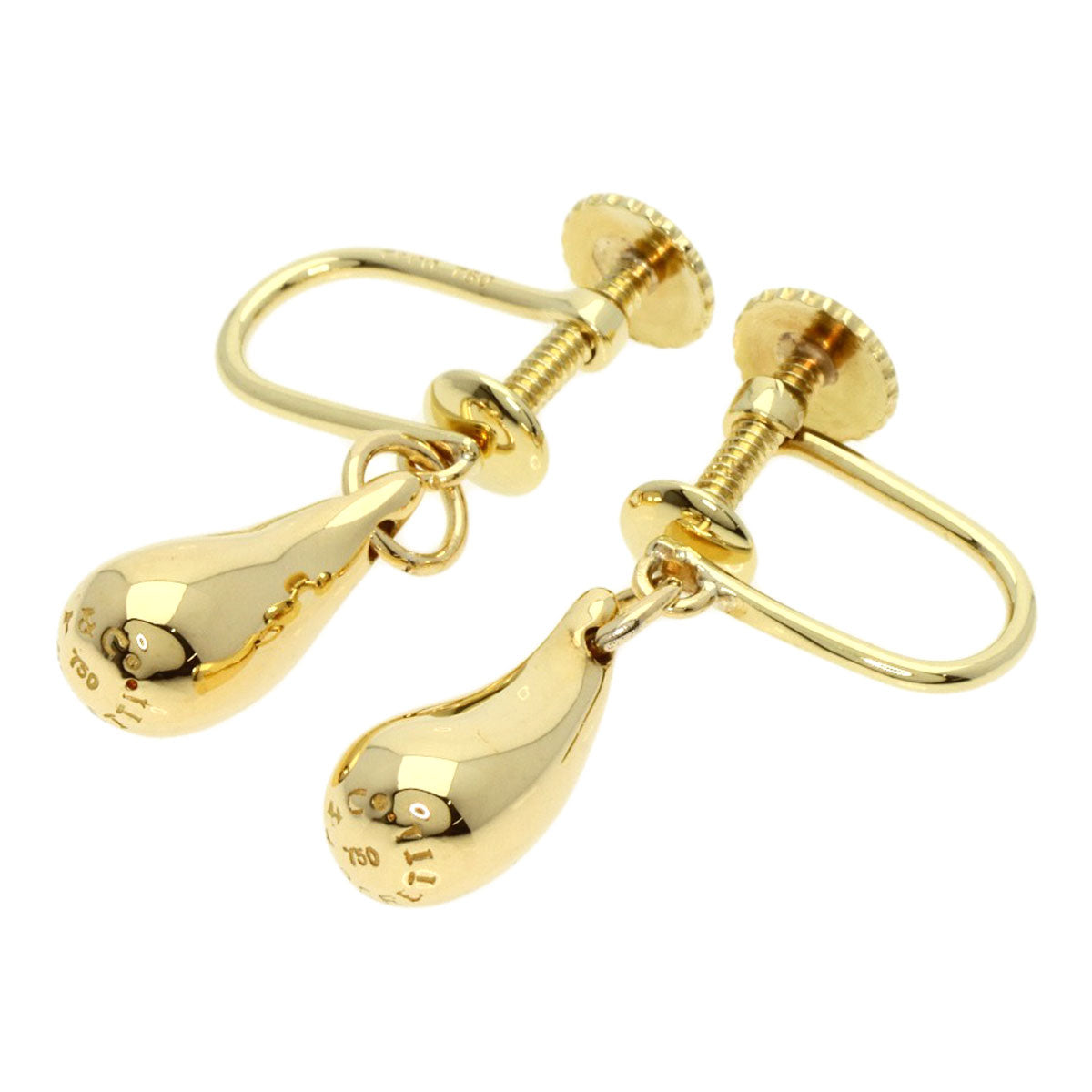 TIFFANY&Co. teardrop Earring K18 Yellow Gold Ladies [Used]