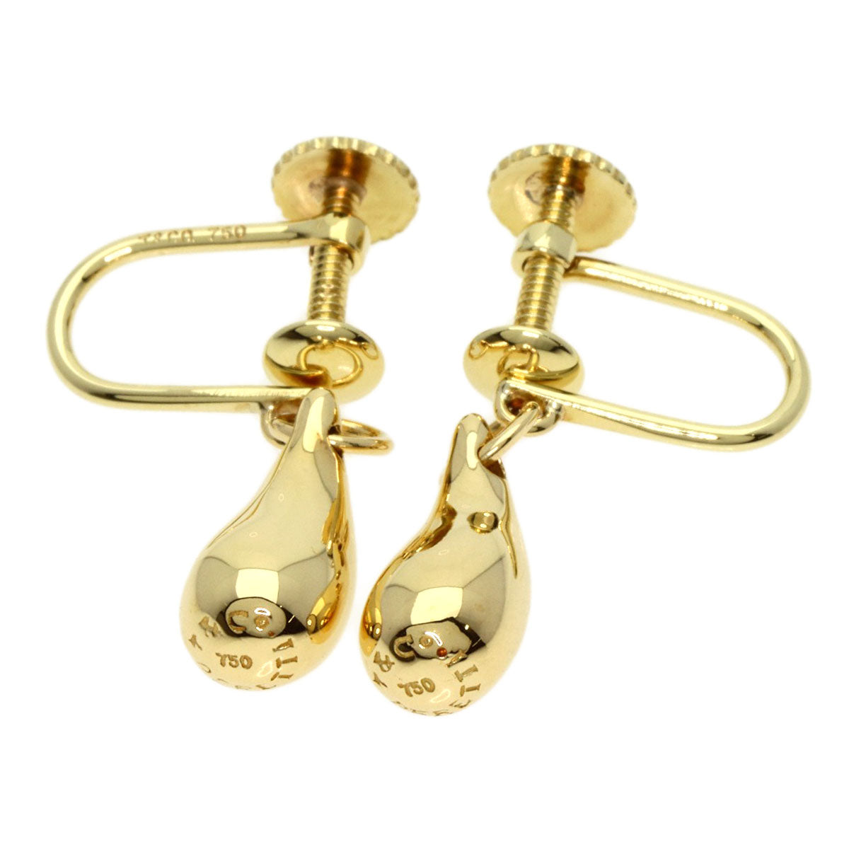 TIFFANY&Co. teardrop Earring K18 Yellow Gold Ladies [Used]