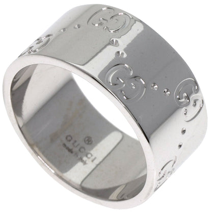 GUCCI   Ring Icon Wide #12 K18 White Gold Ladies