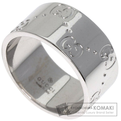 GUCCI   Ring Icon Wide #12 K18 White Gold Ladies