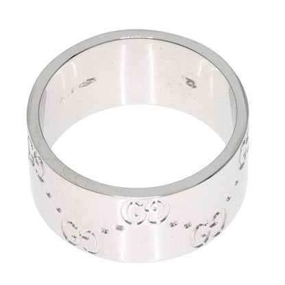 GUCCI   Ring Icon Wide #12 K18 White Gold Ladies