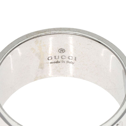 GUCCI   Ring Icon Wide #12 K18 White Gold Ladies