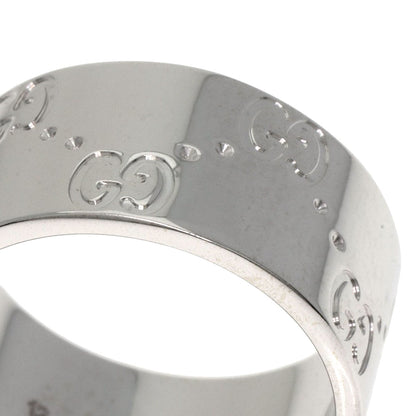 GUCCI   Ring Icon Wide #12 K18 White Gold Ladies