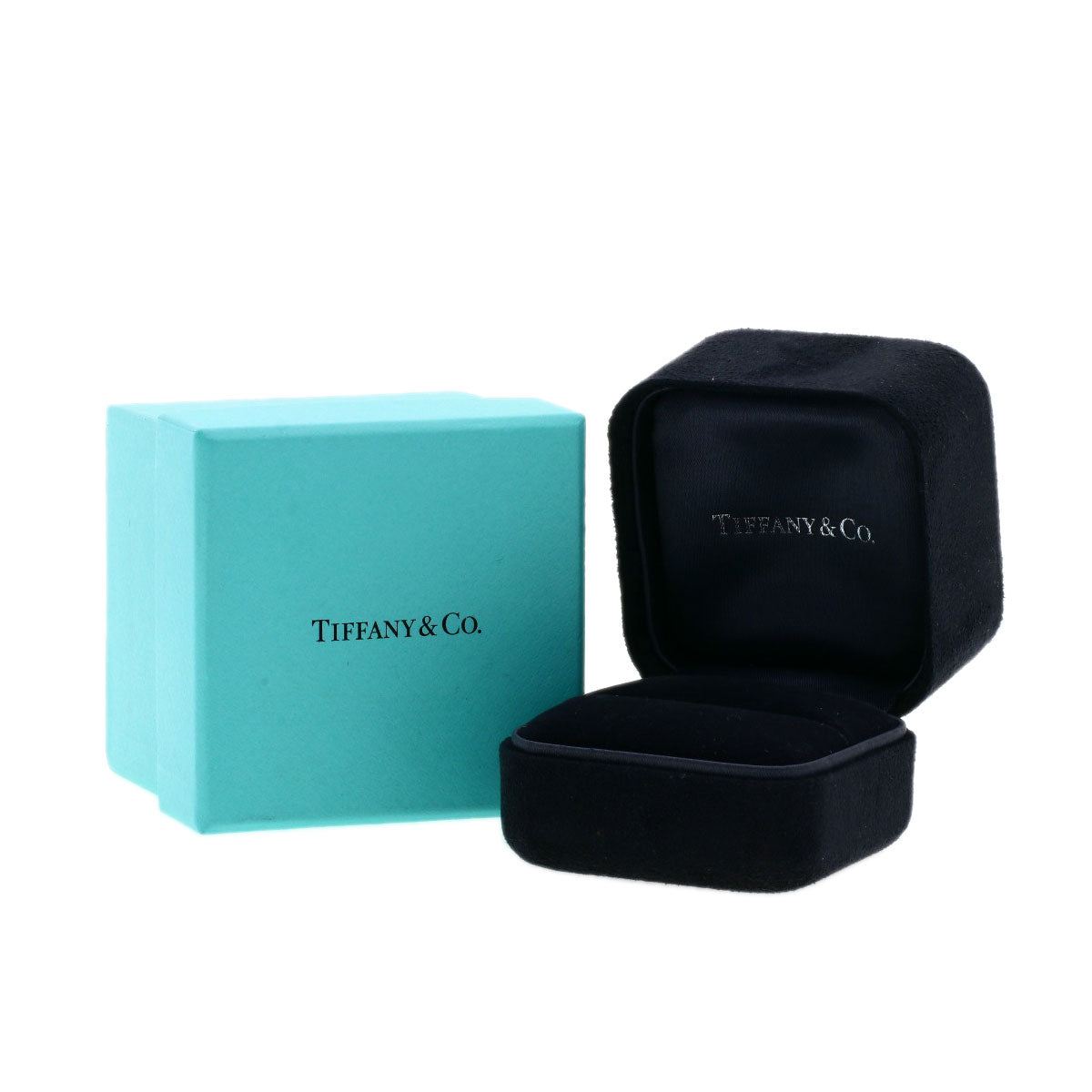 TIFFANY&Co. Flat band 3P Diamond Ring K18 Pink Gold Ladies [Used]