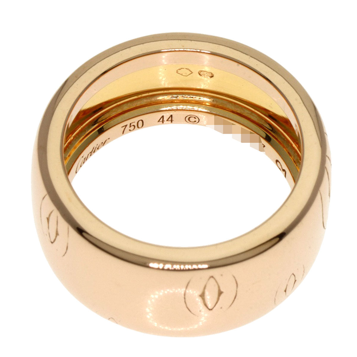 CARTIER Happy Birthday #44 Ring K18 Pink Gold Ladies [Used]