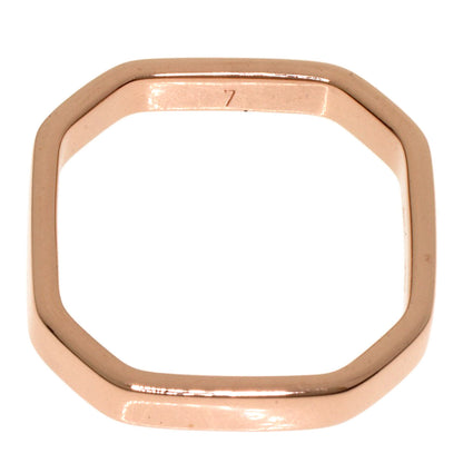 GUCCI Octagonal #7 Ring K18 Pink Gold Ladies [Used]