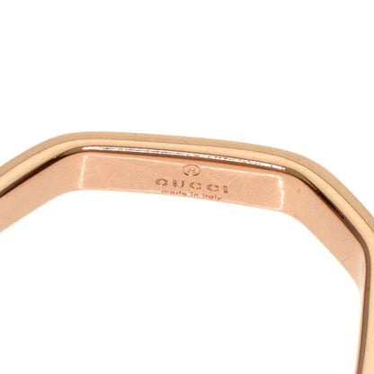 GUCCI Octagonal #7 Ring K18 Pink Gold Ladies [Used]