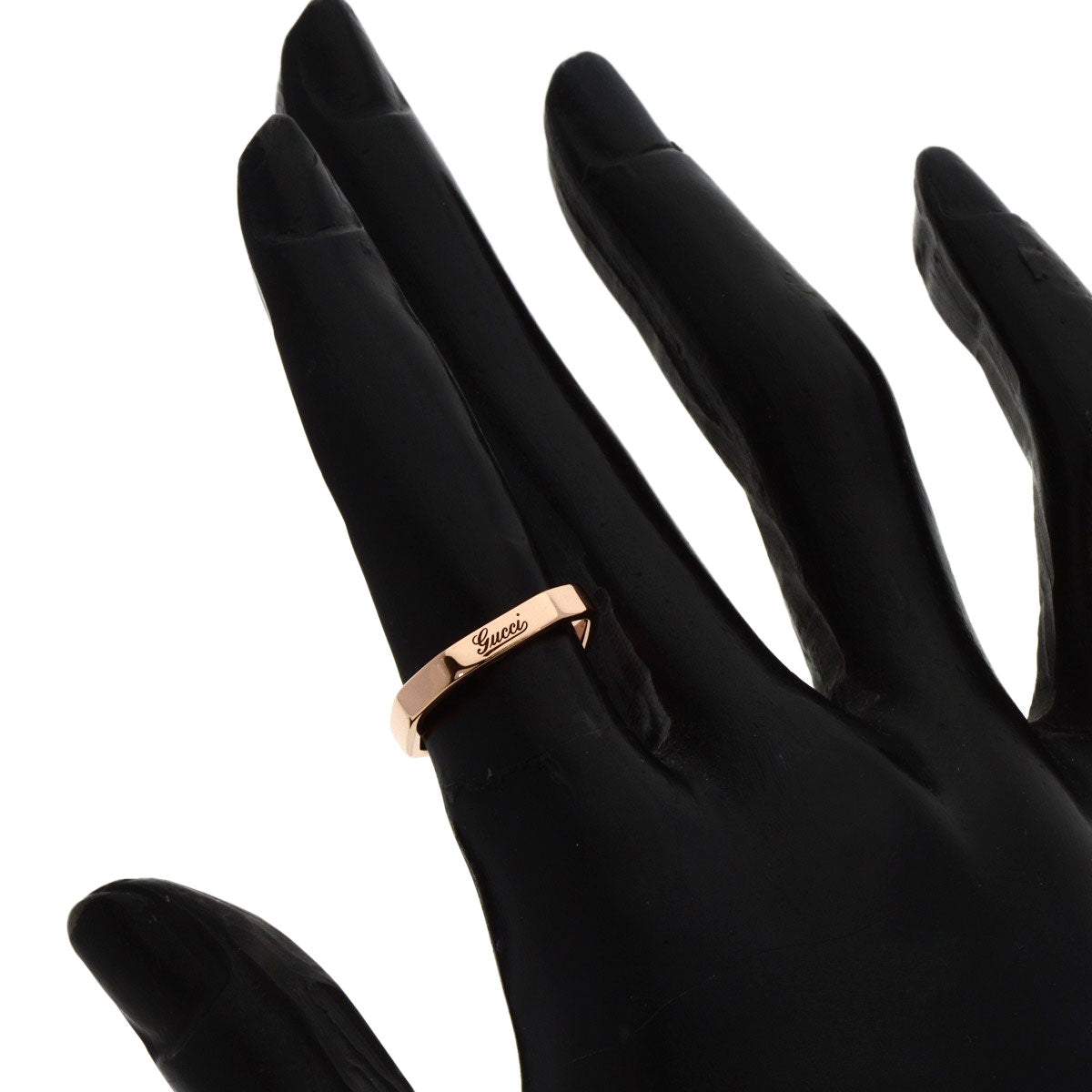 GUCCI Octagonal #7 Ring K18 Pink Gold Ladies [Used]