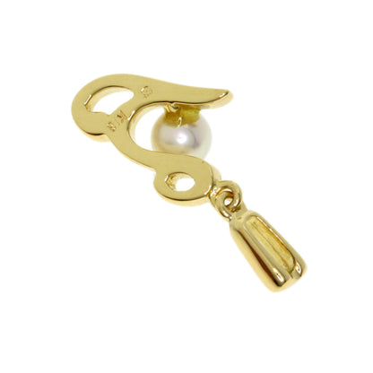 MIKIMOTO Initial Y Pearl Pearl Pendant top K18 Yellow Gold Ladies [Used]
