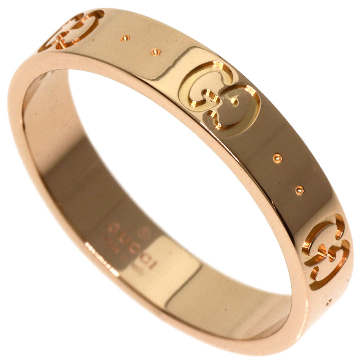 GUCCI Icon # 17 Ring K18 Pink Gold Ladies [Used]