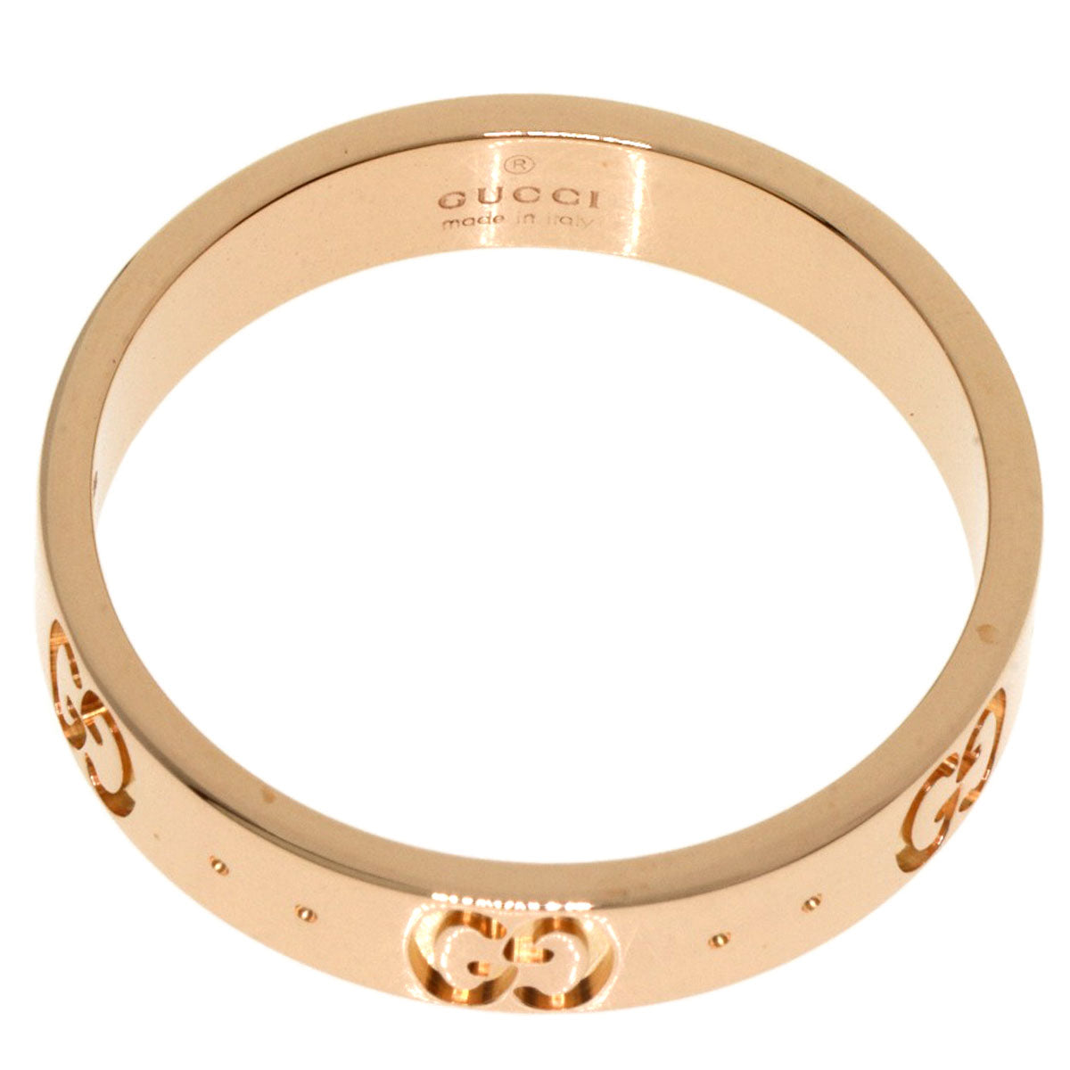GUCCI Icon # 17 Ring K18 Pink Gold Ladies [Used]