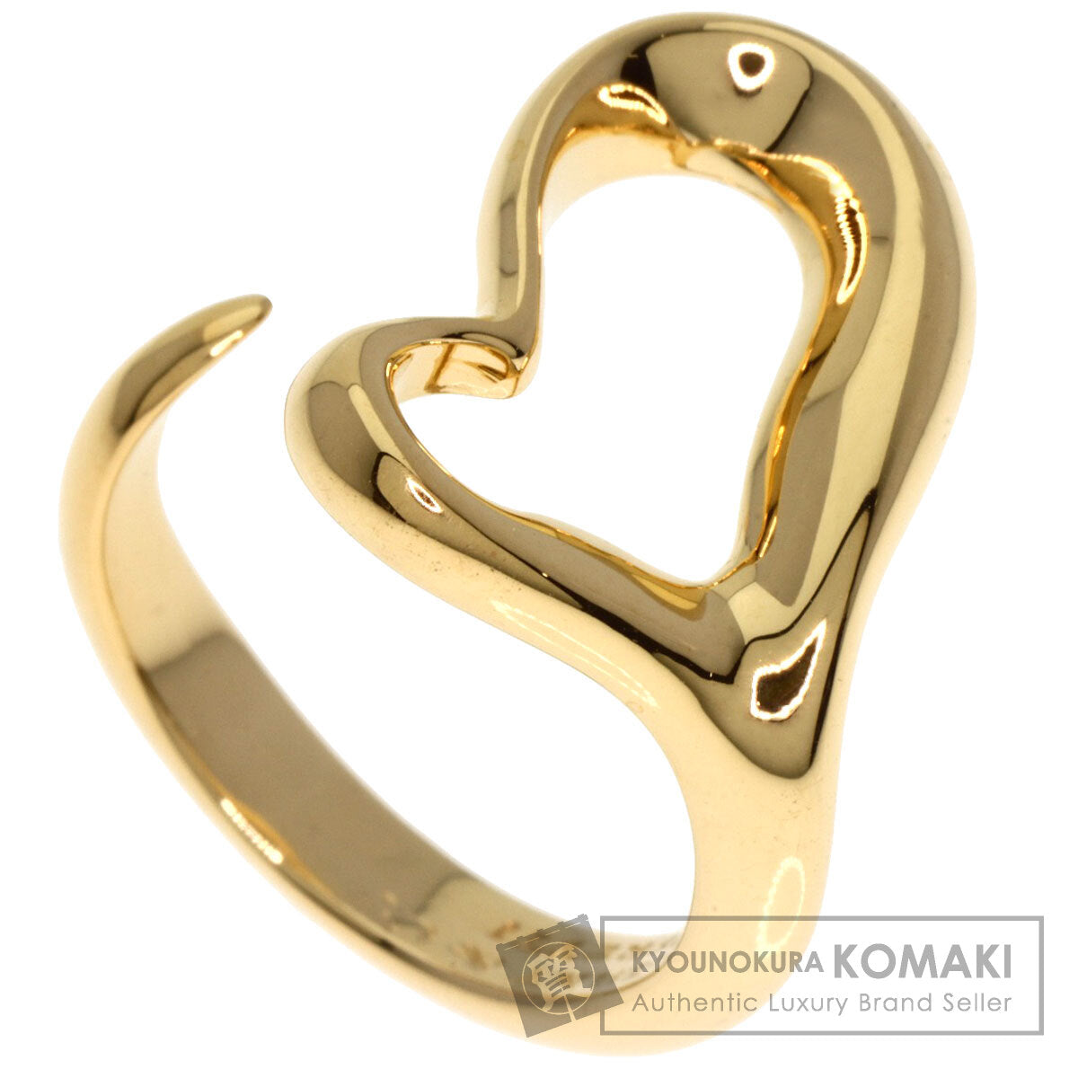 TIFFANY&Co. Open heart Ring K18 Yellow Gold Ladies [Used]