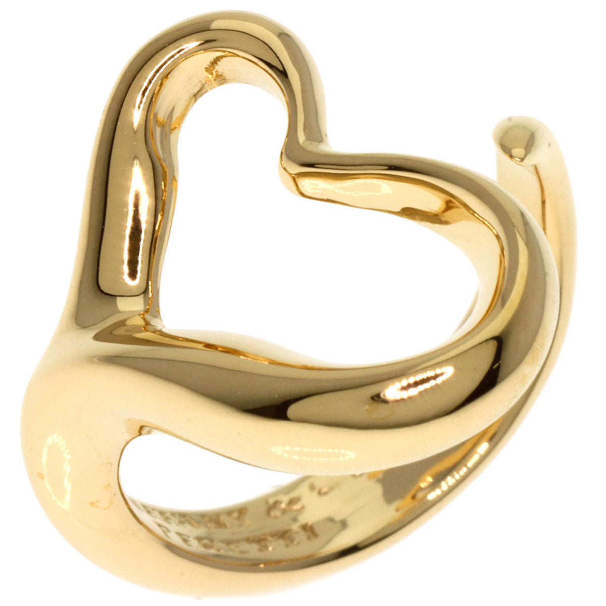 TIFFANY&Co. Open heart Ring K18 Yellow Gold Ladies [Used]