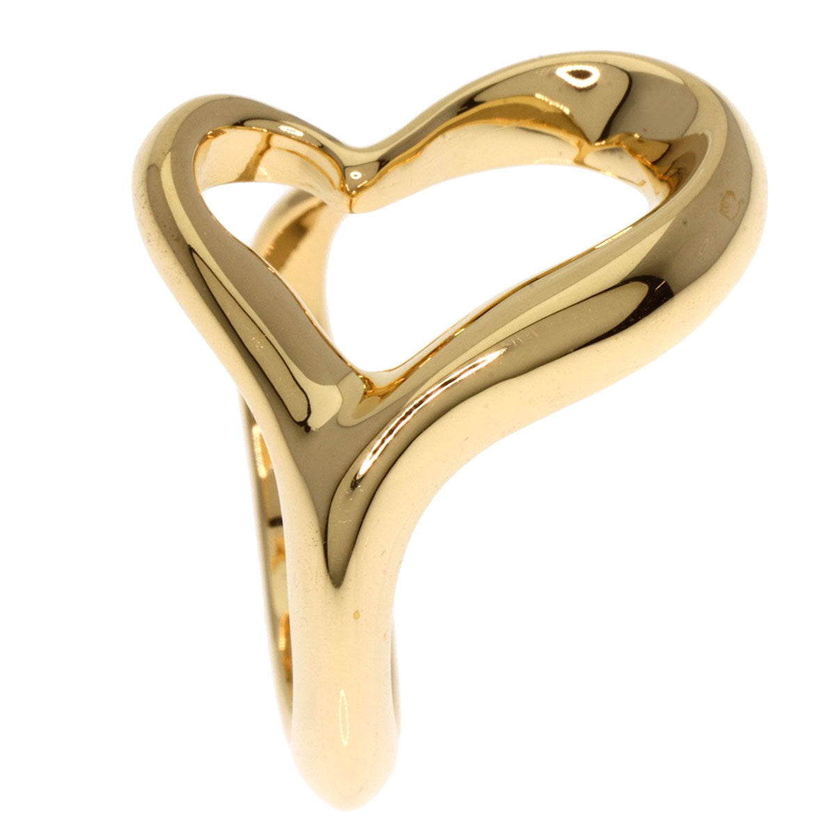 TIFFANY&Co. Open heart Ring K18 Yellow Gold Ladies [Used]