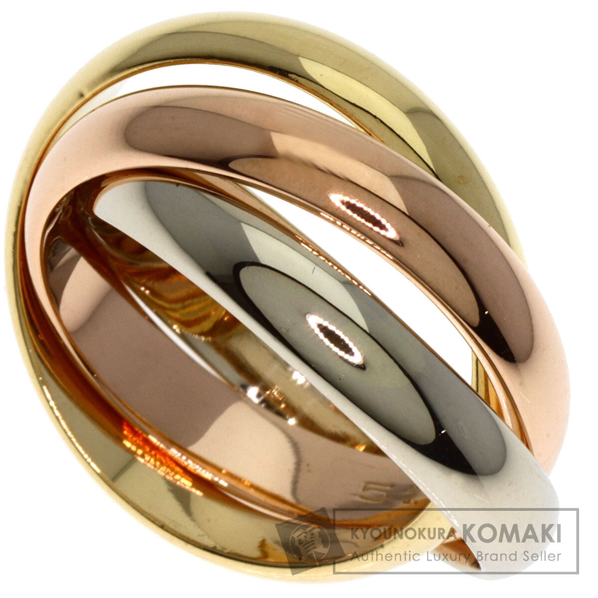 CARTIER Trinity #51 Ring K18 Yellow Gold K18 White GoldLadies [Used]