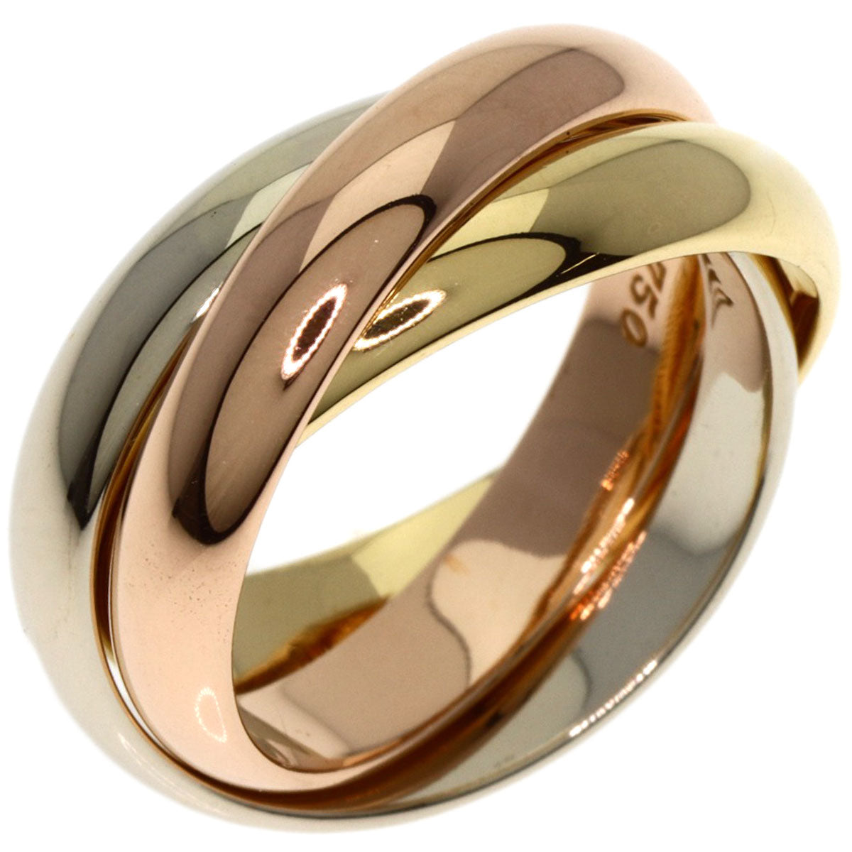 CARTIER Trinity #51 Ring K18 Yellow Gold K18 White GoldLadies [Used]