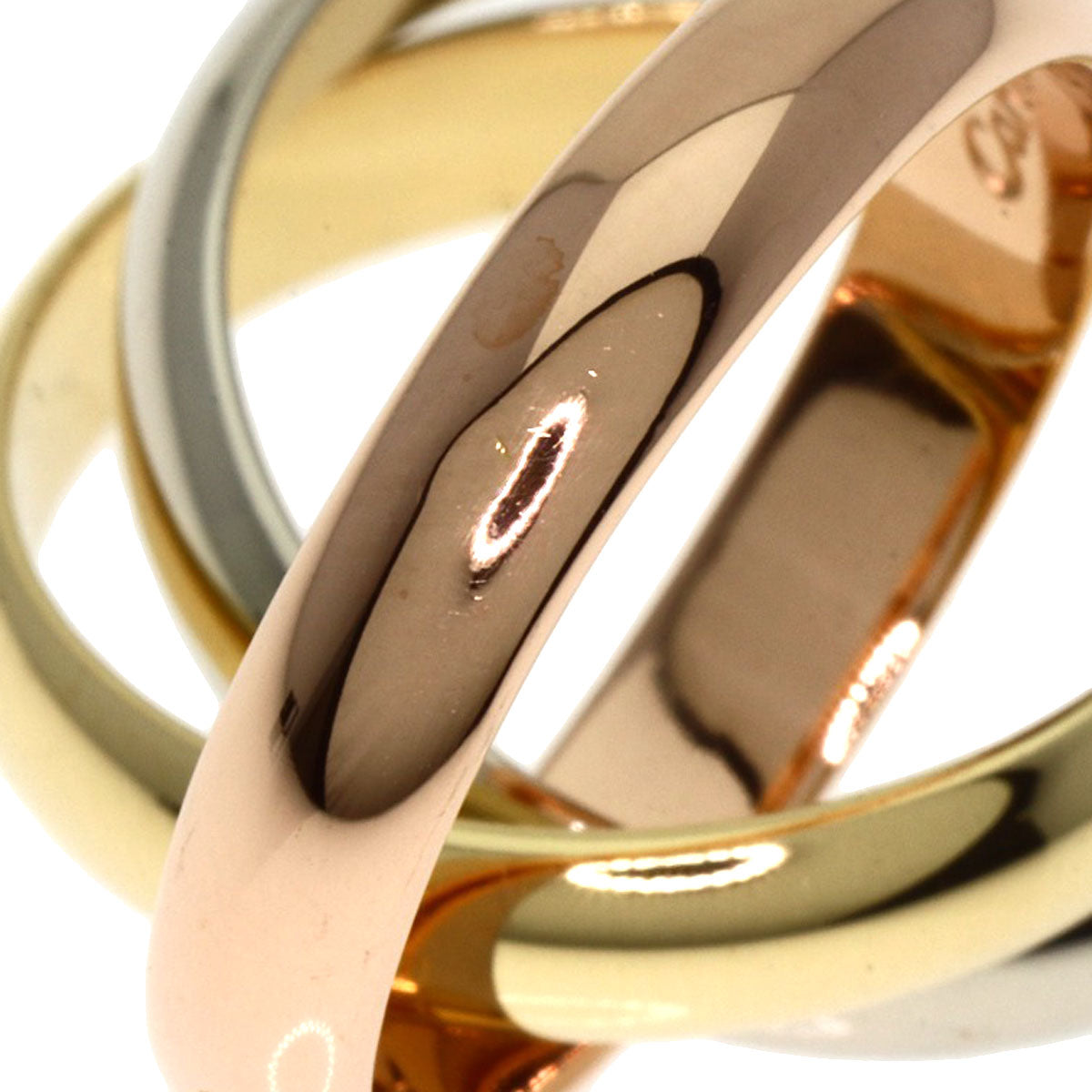 CARTIER Trinity #51 Ring K18 Yellow Gold K18 White GoldLadies [Used]