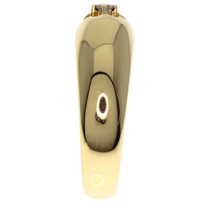 MIKIMOTO Clover motif 1P Diamond Ring K18 Yellow Gold Ladies [Used]