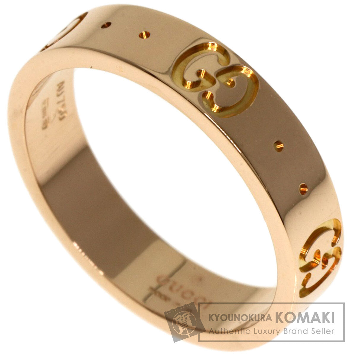 GUCCI Icon # 9 Ring K18 Pink Gold Ladies [Used]