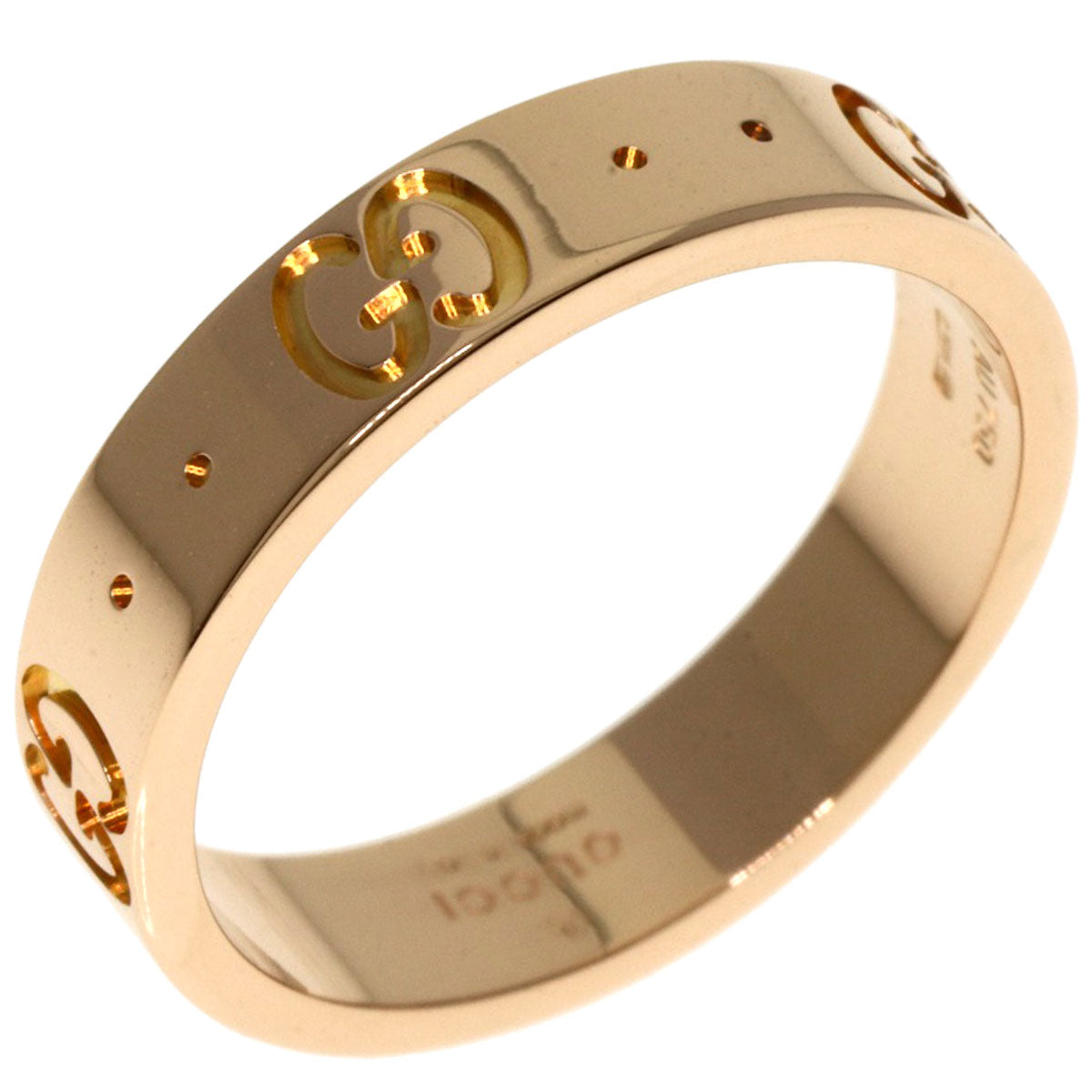 GUCCI Icon # 9 Ring K18 Pink Gold Ladies [Used]