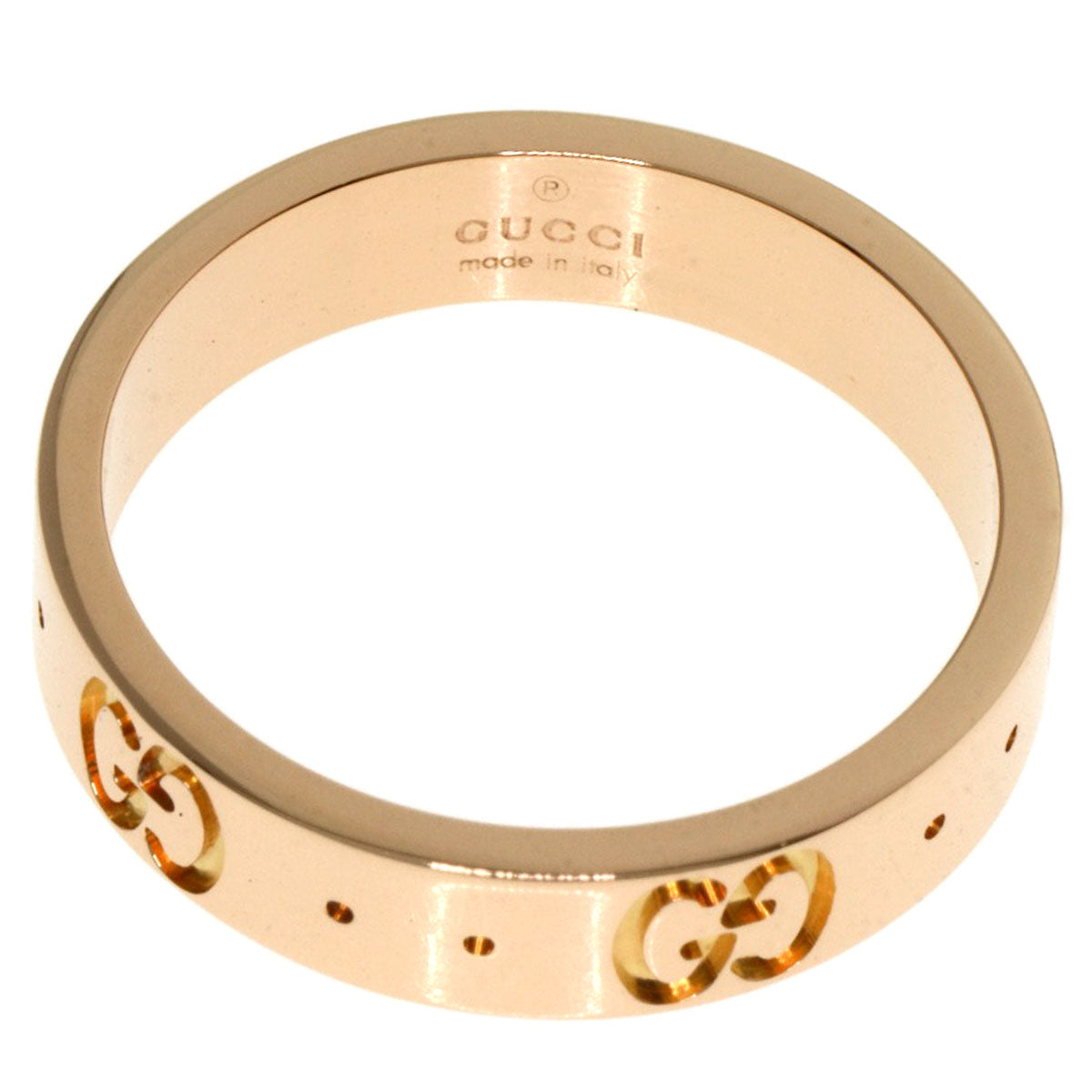 GUCCI Icon # 9 Ring K18 Pink Gold Ladies [Used]