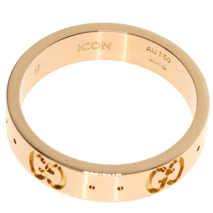 GUCCI Icon # 9 Ring K18 Pink Gold Ladies [Used]