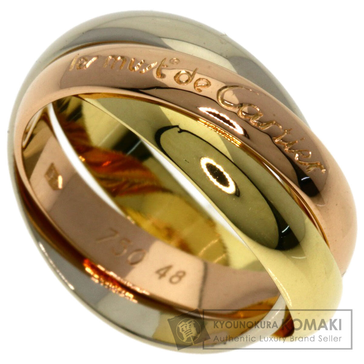 CARTIER Trinity #48 Ring K18 Yellow Gold K18 White GoldLadies [Used]