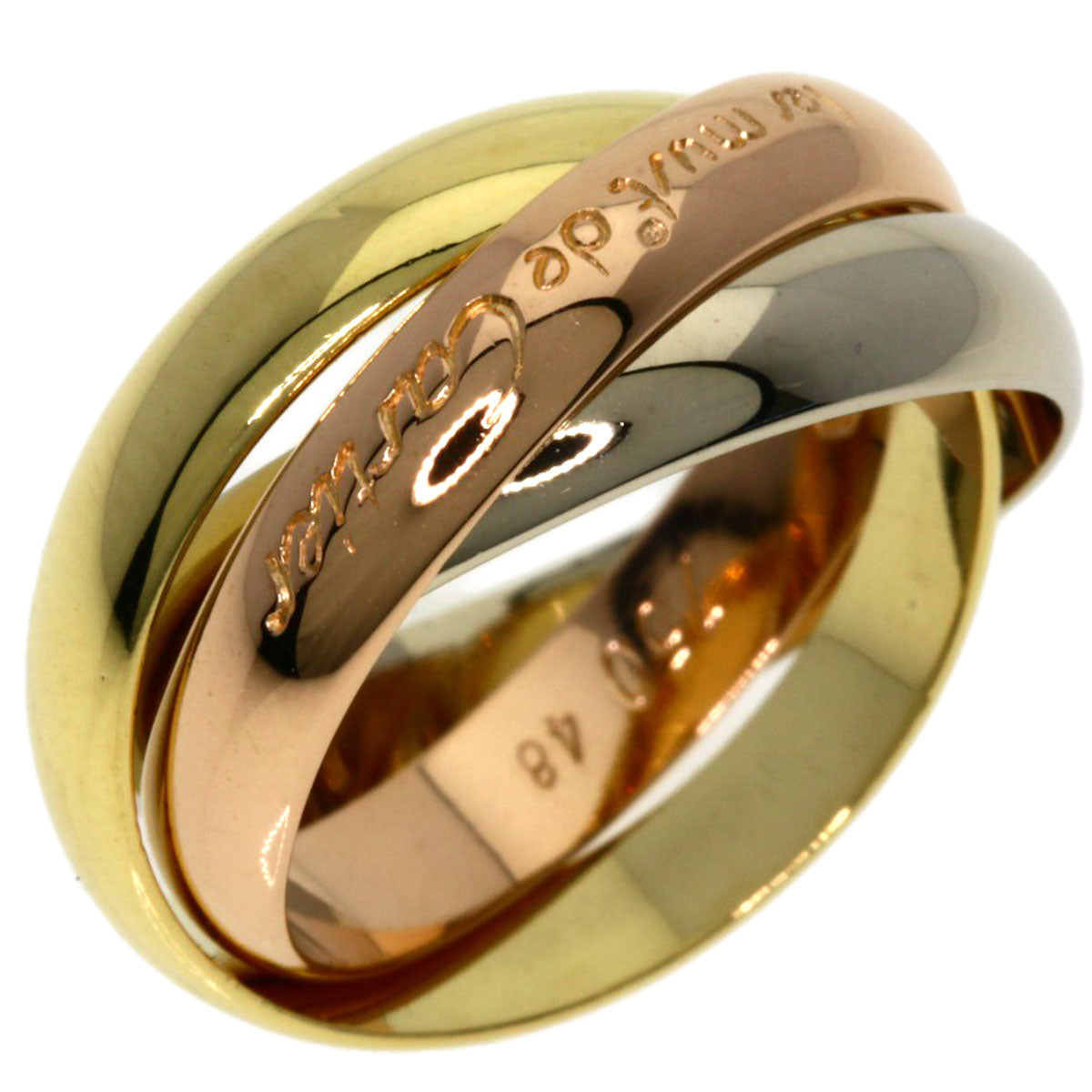 CARTIER Trinity #48 Ring K18 Yellow Gold K18 White GoldLadies [Used]