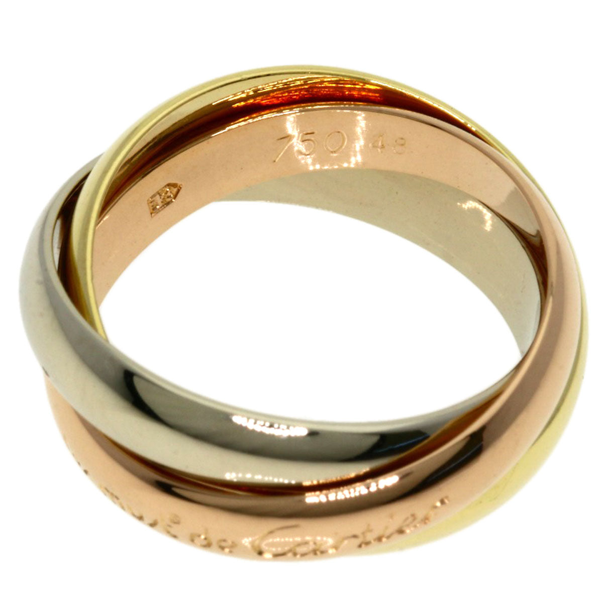 CARTIER Trinity #48 Ring K18 Yellow Gold K18 White GoldLadies [Used]