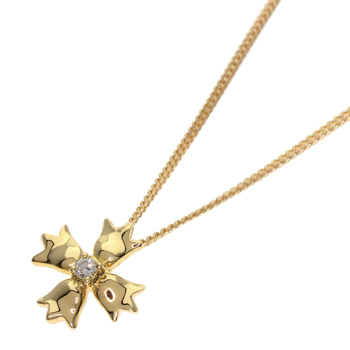 Dior   Necklace Cross diamond K18 Yellow Gold Ladies