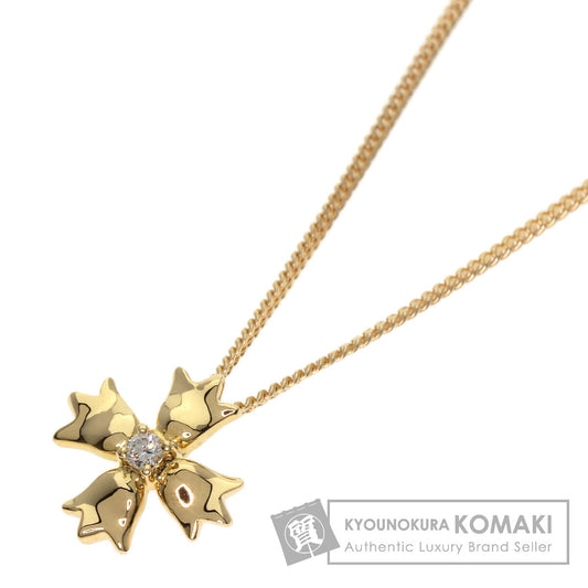 Dior   Necklace Cross diamond K18 Yellow Gold Ladies