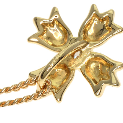 Dior   Necklace Cross diamond K18 Yellow Gold Ladies