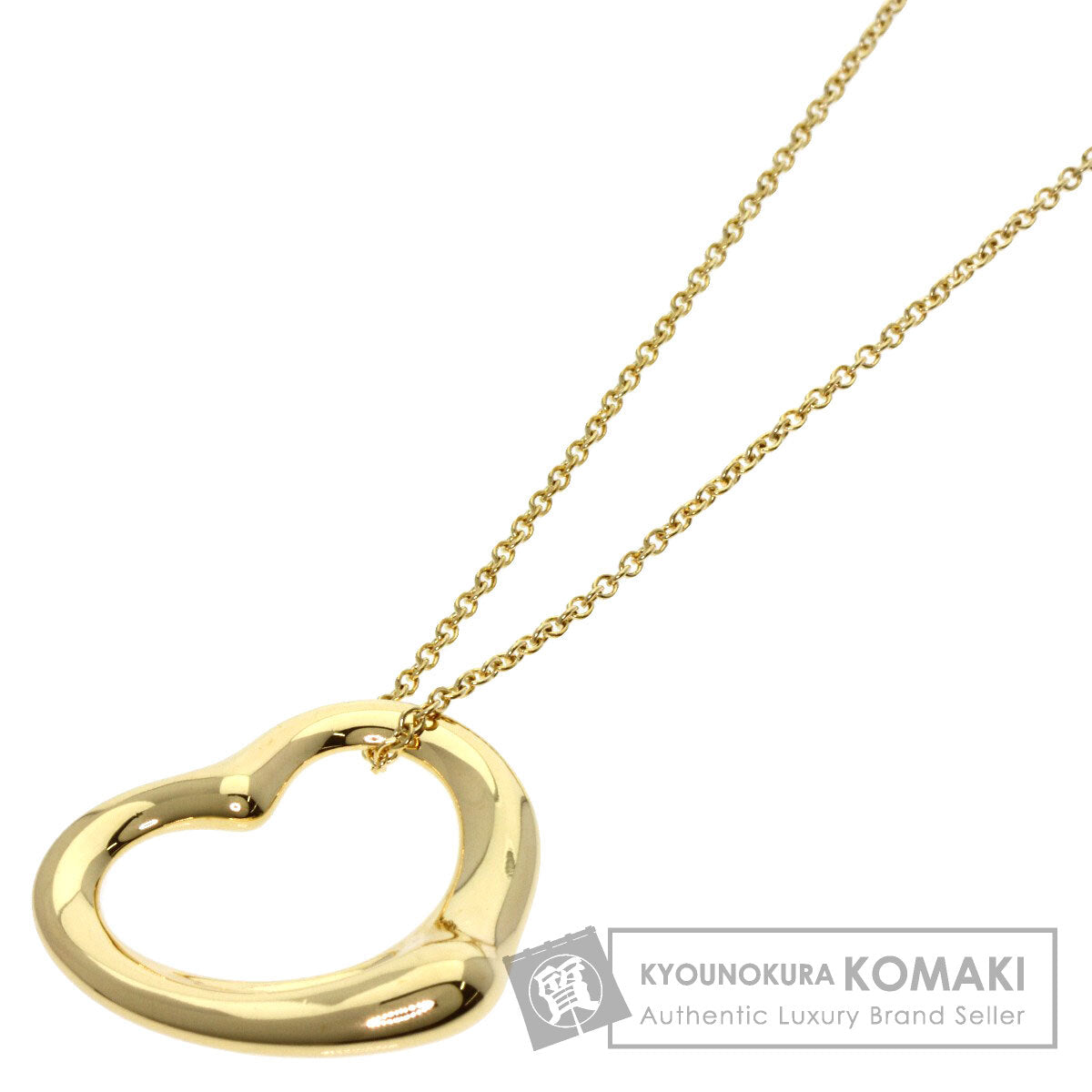 TIFFANY&Co. Open heart Necklace K18 Yellow Gold Ladies [Used]