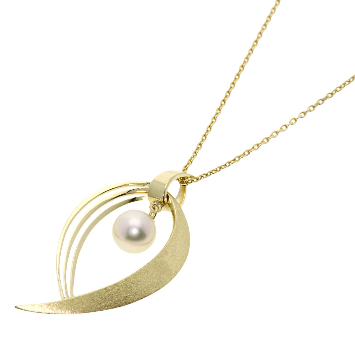 MIKIMOTO Pearl Pearl Necklace K14 Yellow Gold Ladies [Used]