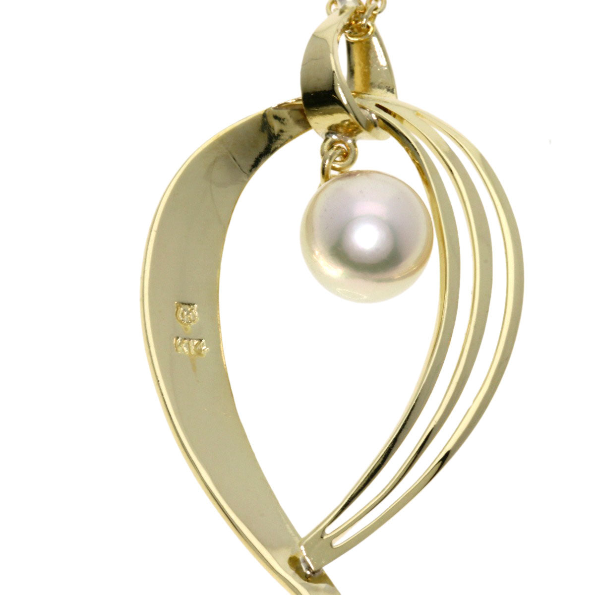 MIKIMOTO Pearl Pearl Necklace K14 Yellow Gold Ladies [Used]