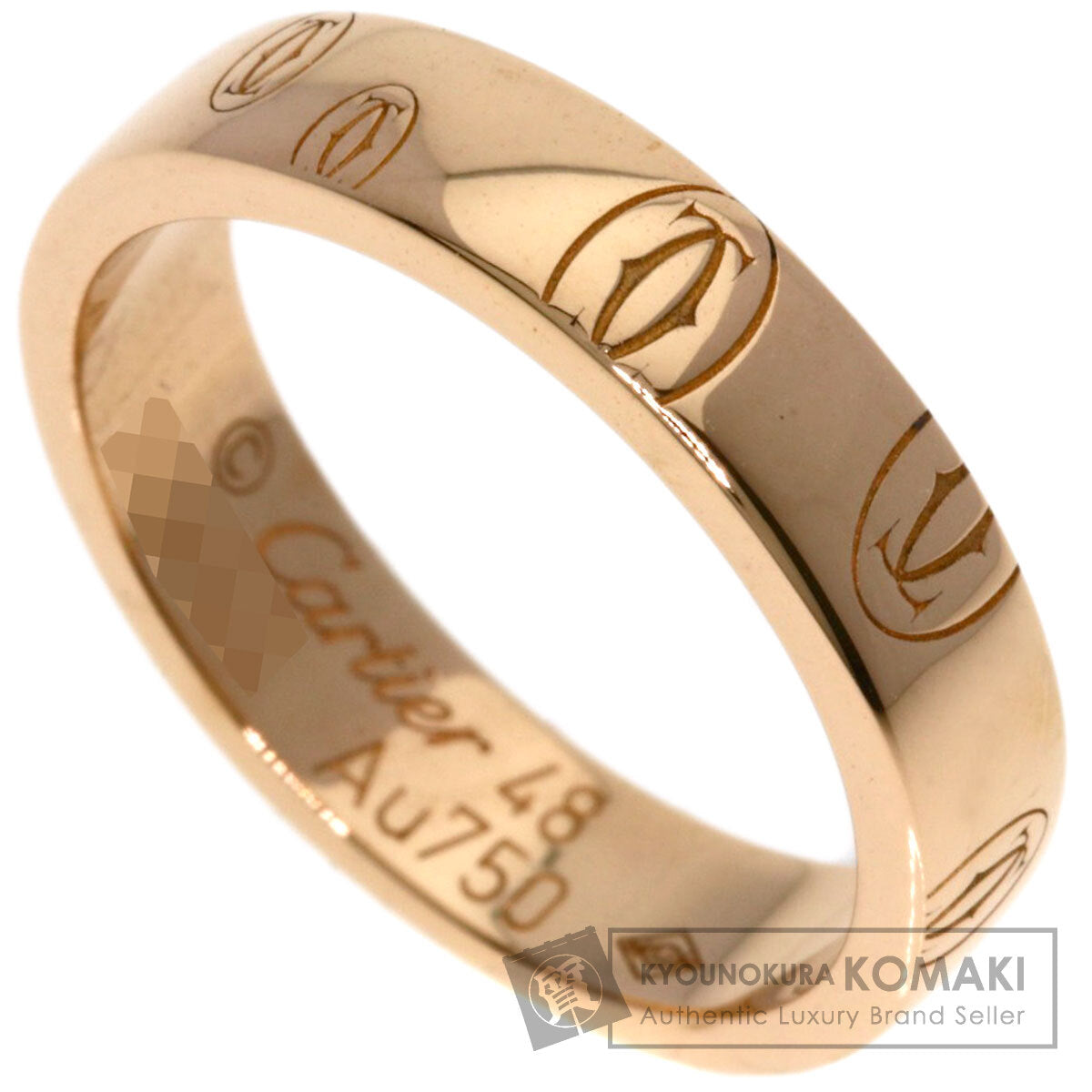 CARTIER Happy Birthday #48 Ring K18 Pink Gold Ladies [Used]