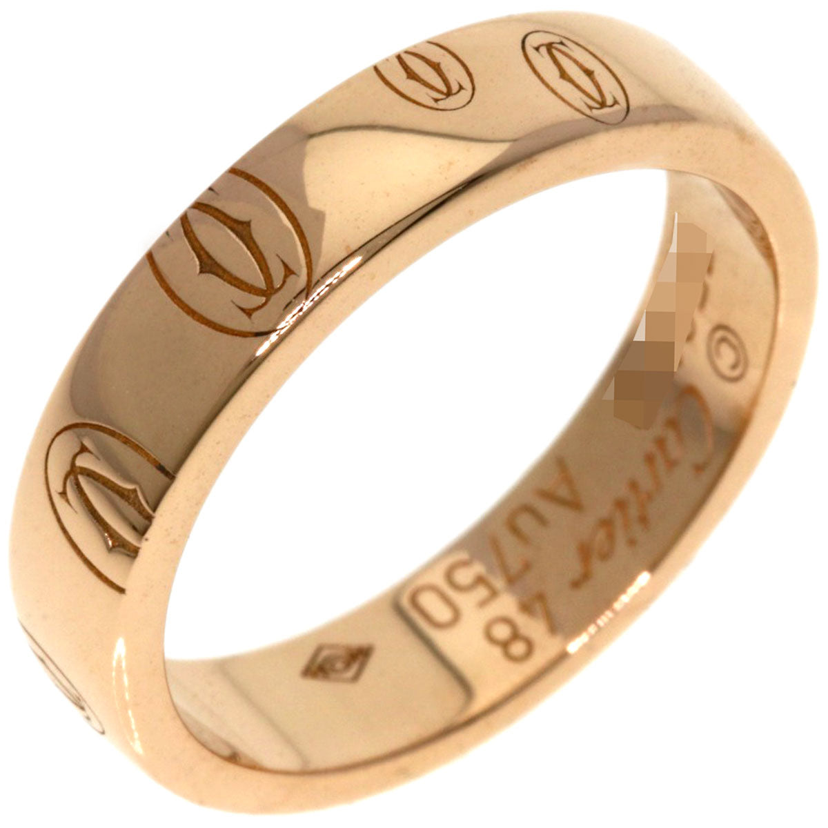 CARTIER Happy Birthday #48 Ring K18 Pink Gold Ladies [Used]